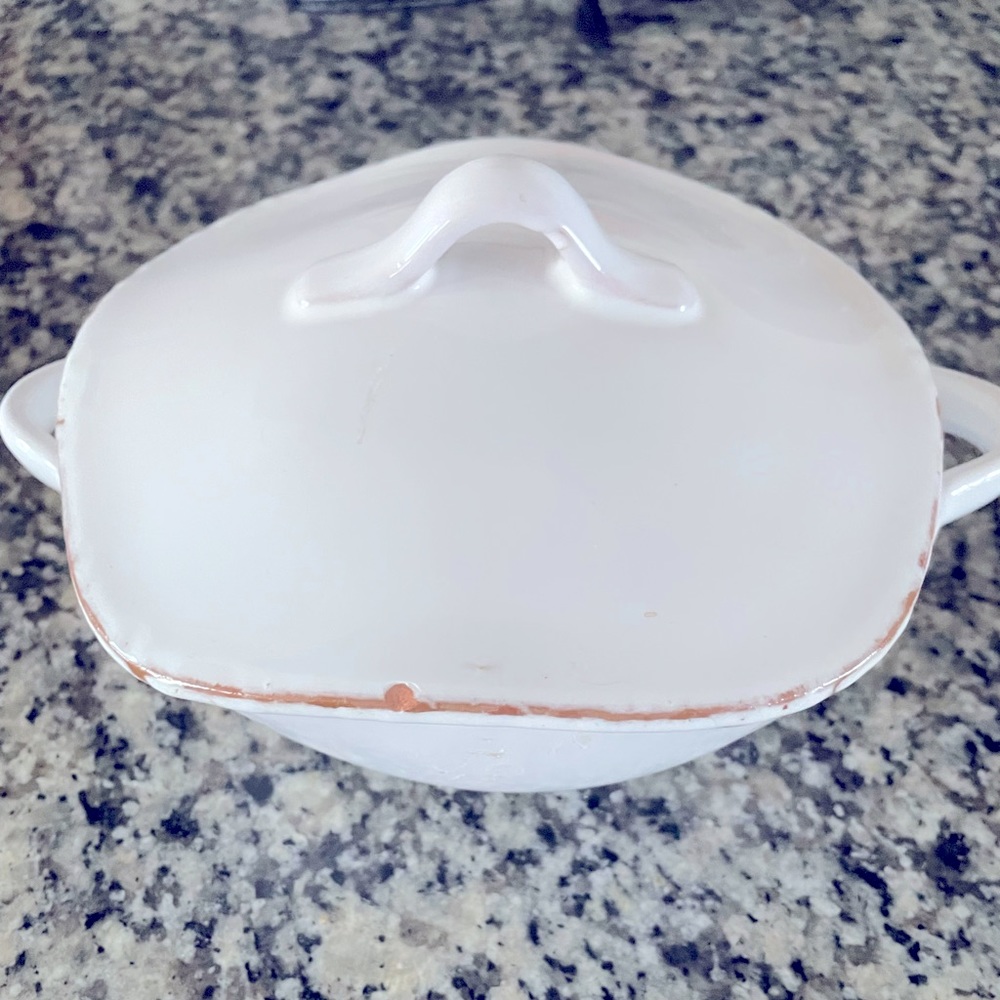 Vietri CUCINA FRESCA, CREAM, Square Casserole Lid, 6"